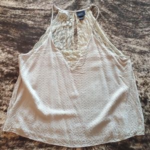 Light greem lace tank top